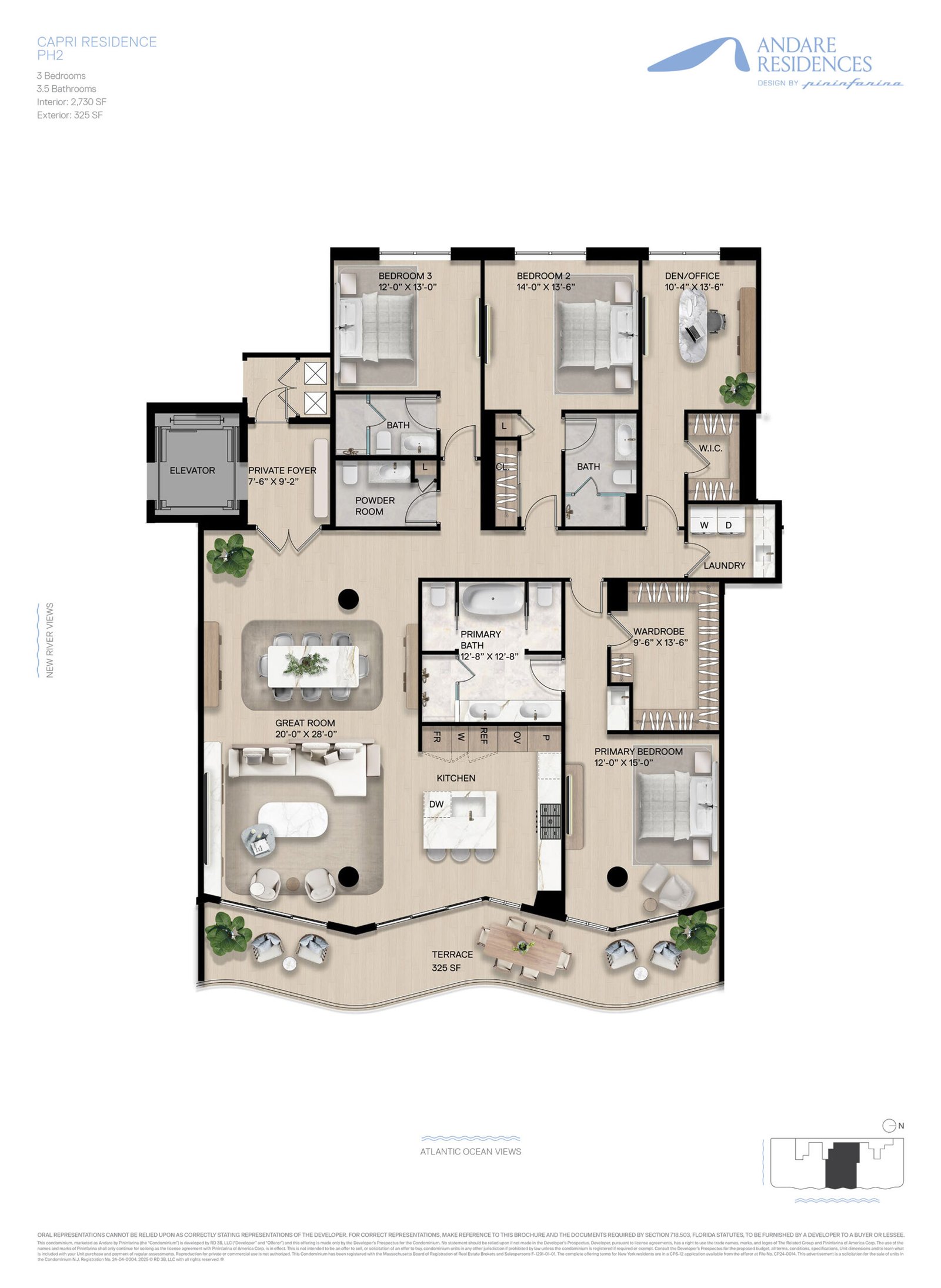 Andare Capri PH2 floor plan — Fort Lauderdale