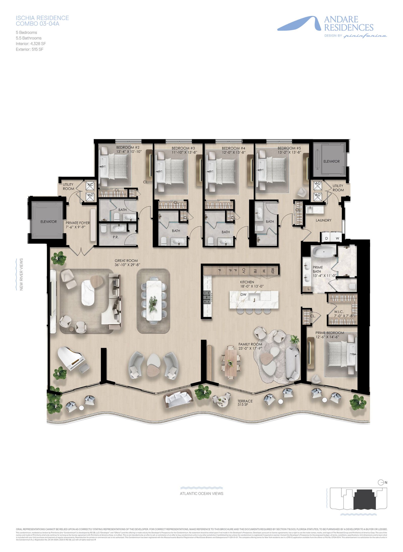Andare Ischia Combo 03-04A floor plan — Fort Lauderdale
