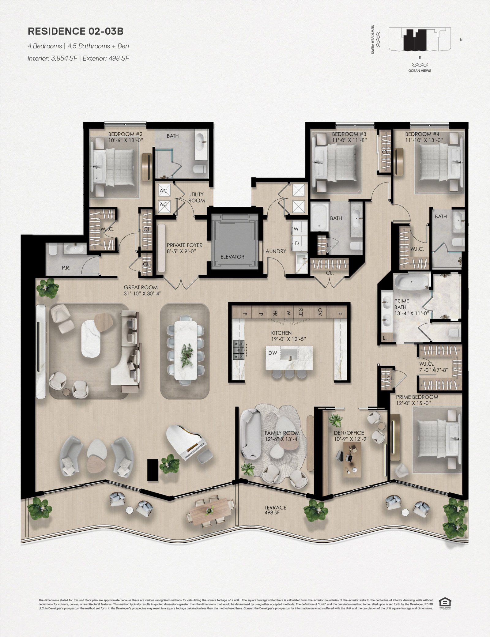 Andare Portofino Combo 02-03B floor plan — Fort Lauderdale