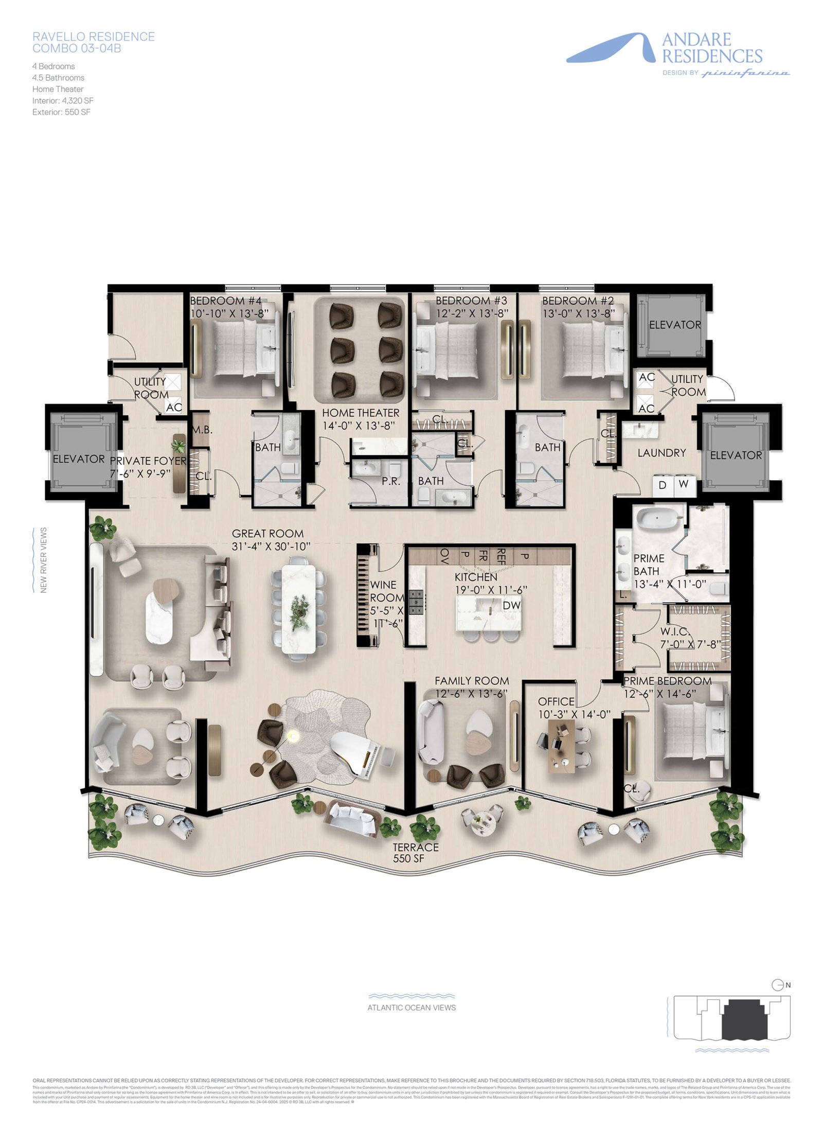 Andare Ravello Combo 03-04B floor plan — Fort Lauderdale