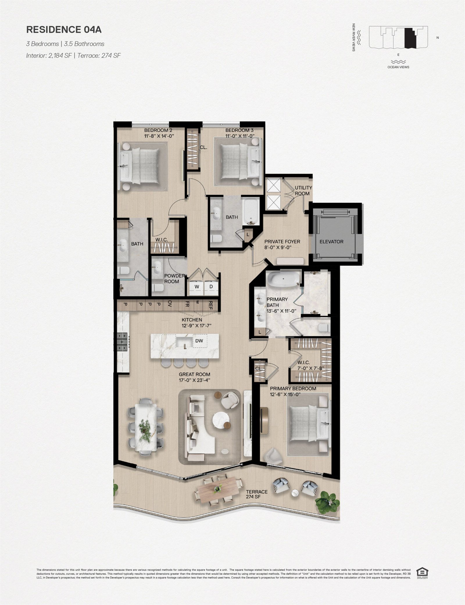 Andare Residence 04A floor plan — Fort Lauderdale