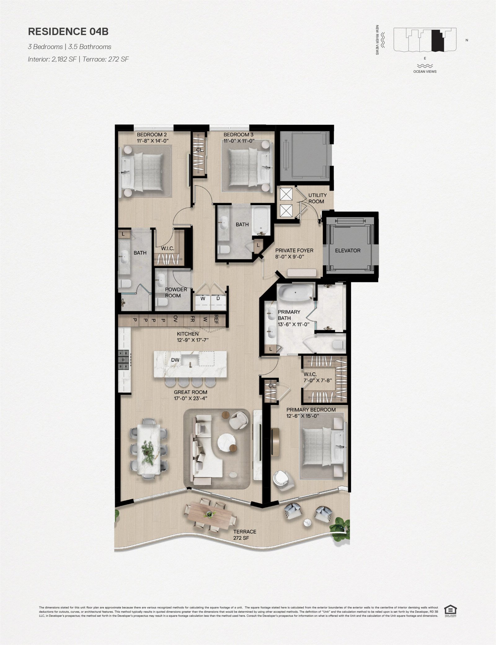 Andare Residence 04B floor plan — Fort Lauderdale