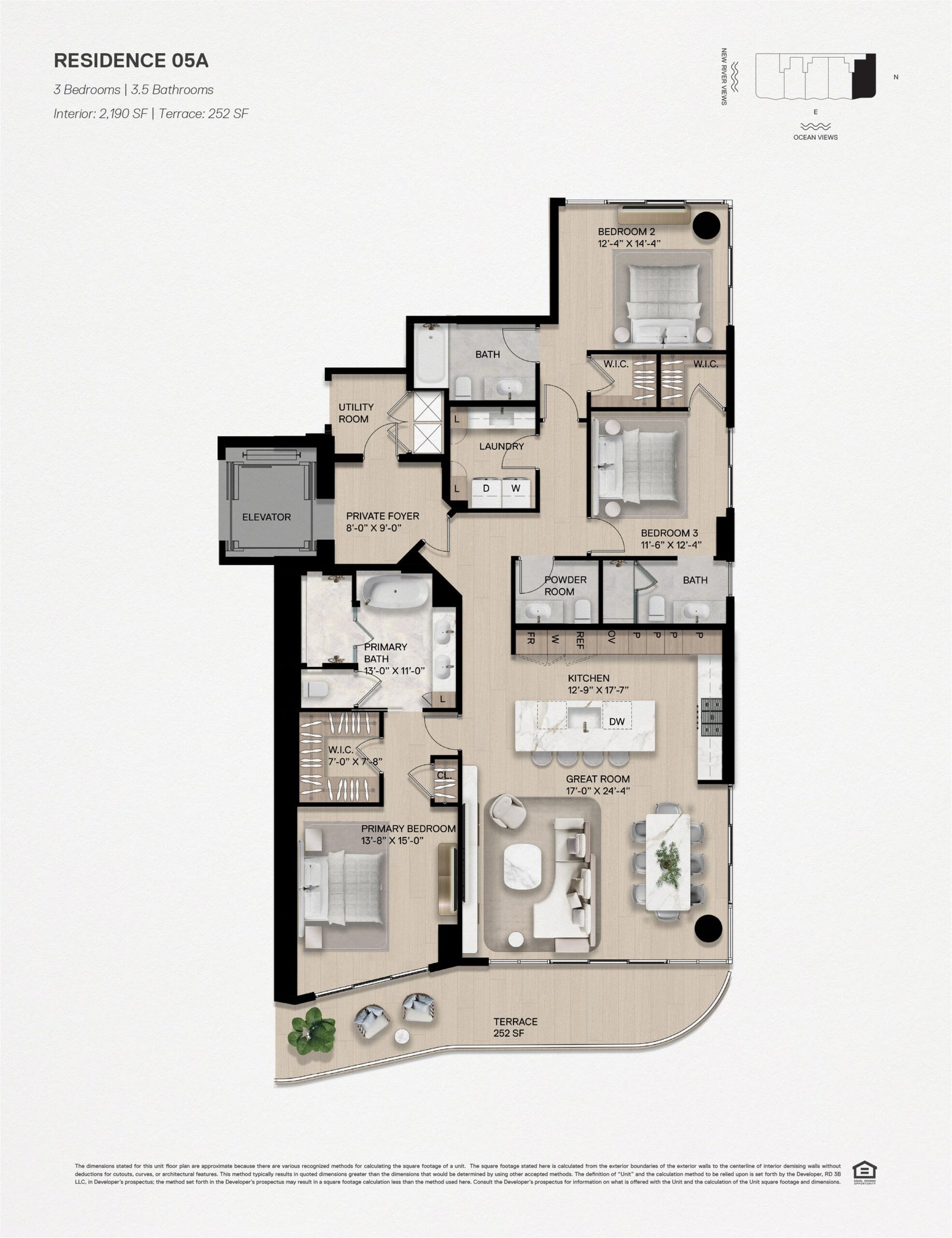Andare Residence 05A floor plan — Fort Lauderdale