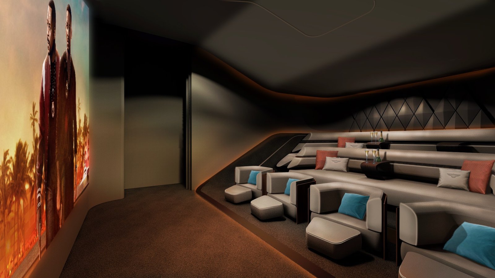 Bentley Residences private movie theater