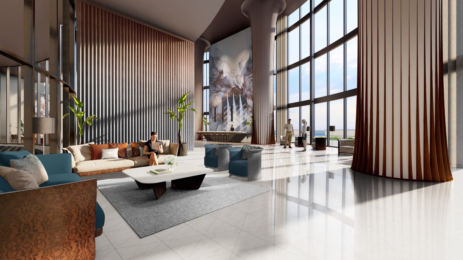 Bentley Residences lobby