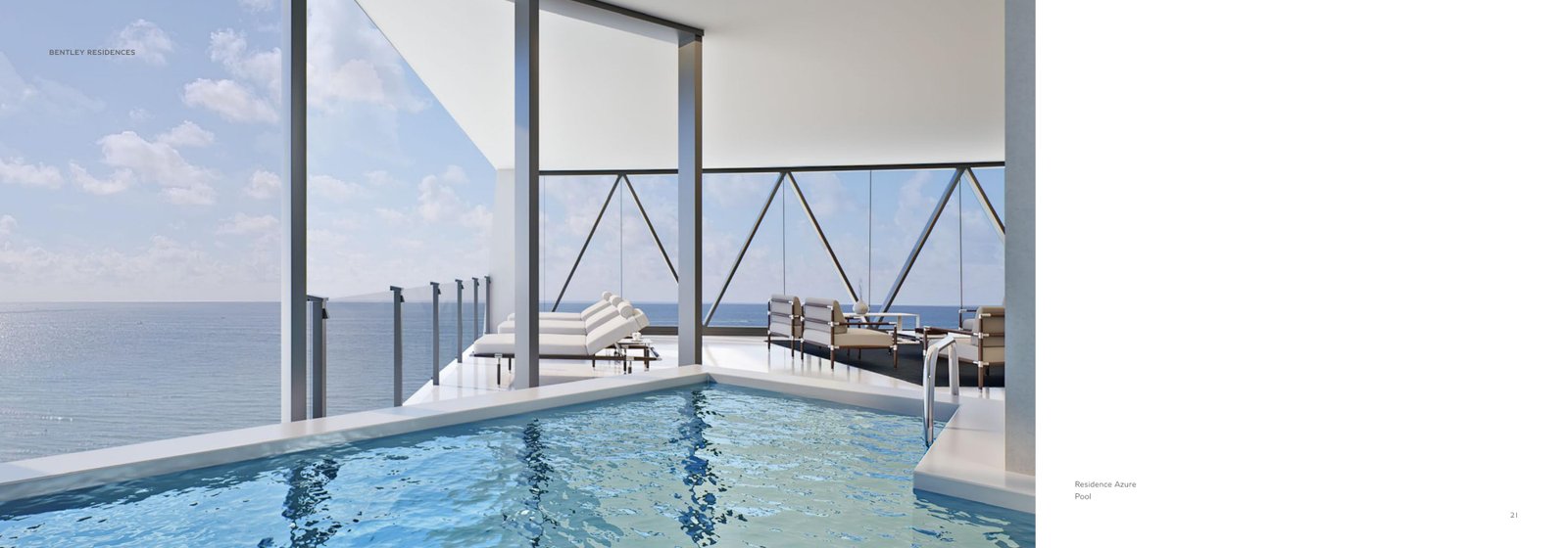 Bentley Residences Azure pool rendering