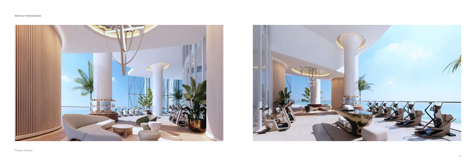 Bentley Residences fitness terrace rendering
