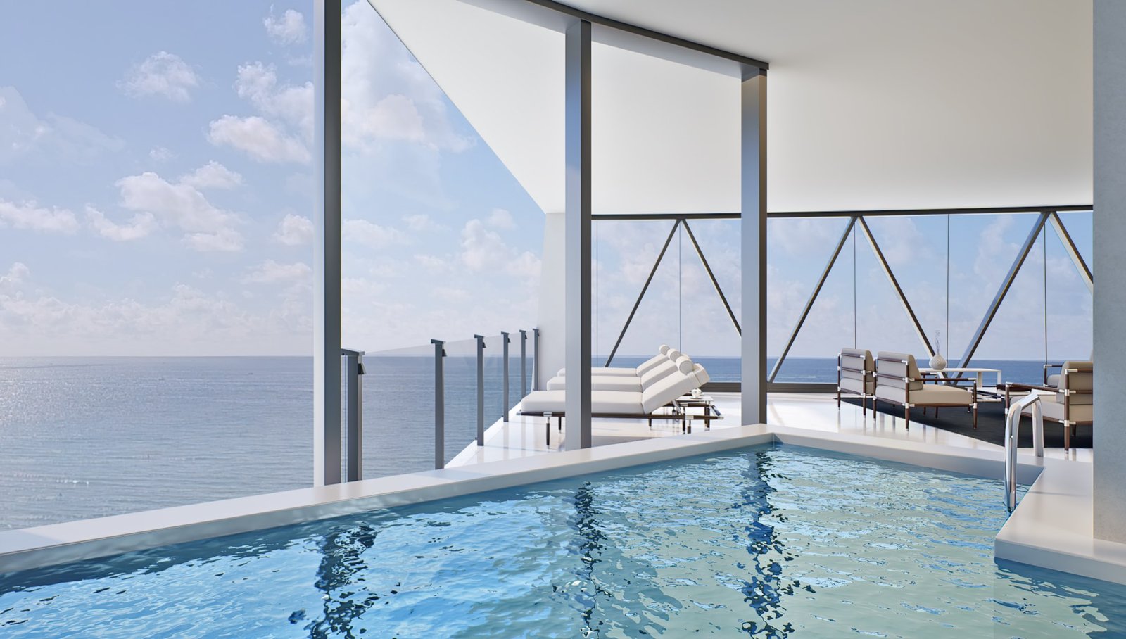 Bentley Residences private terrace pool