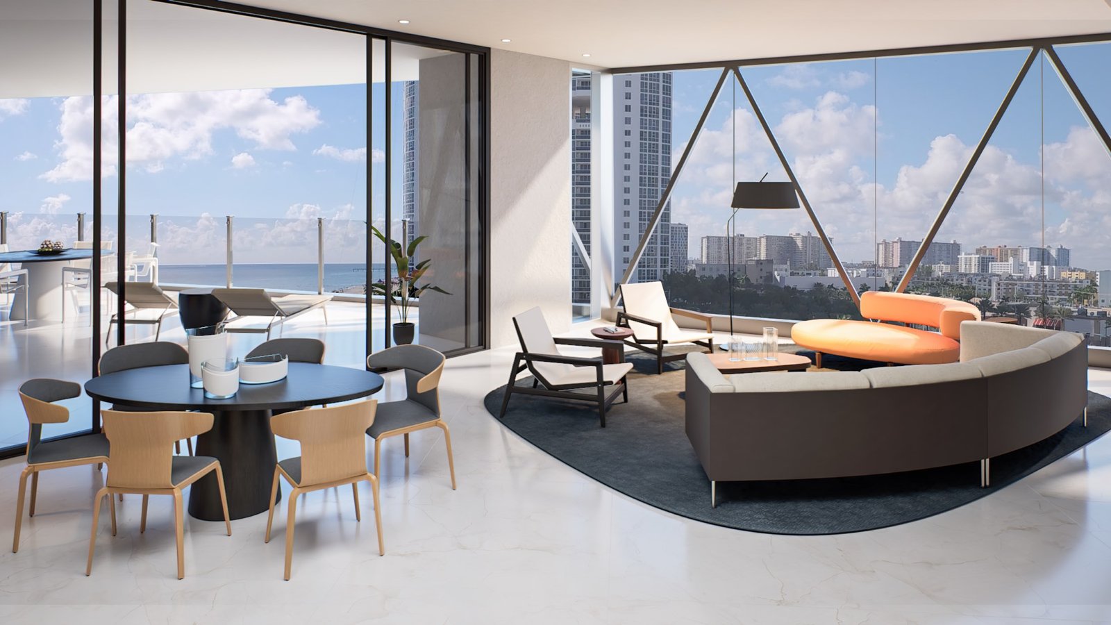 Bentley Residences west residence living room