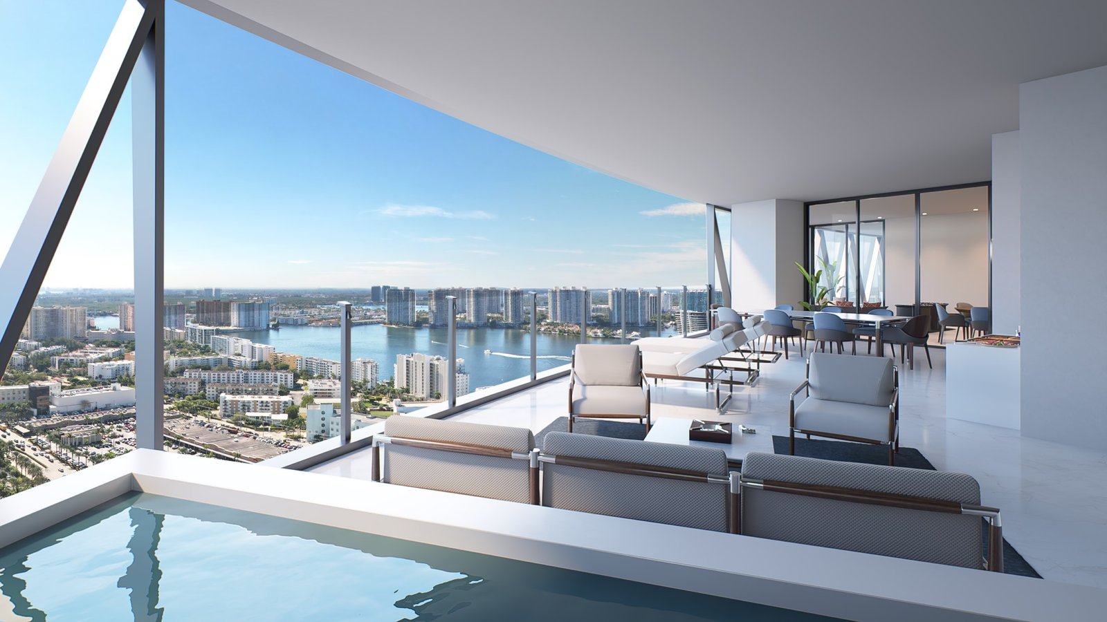 Bentley Residences west residence pool terrace