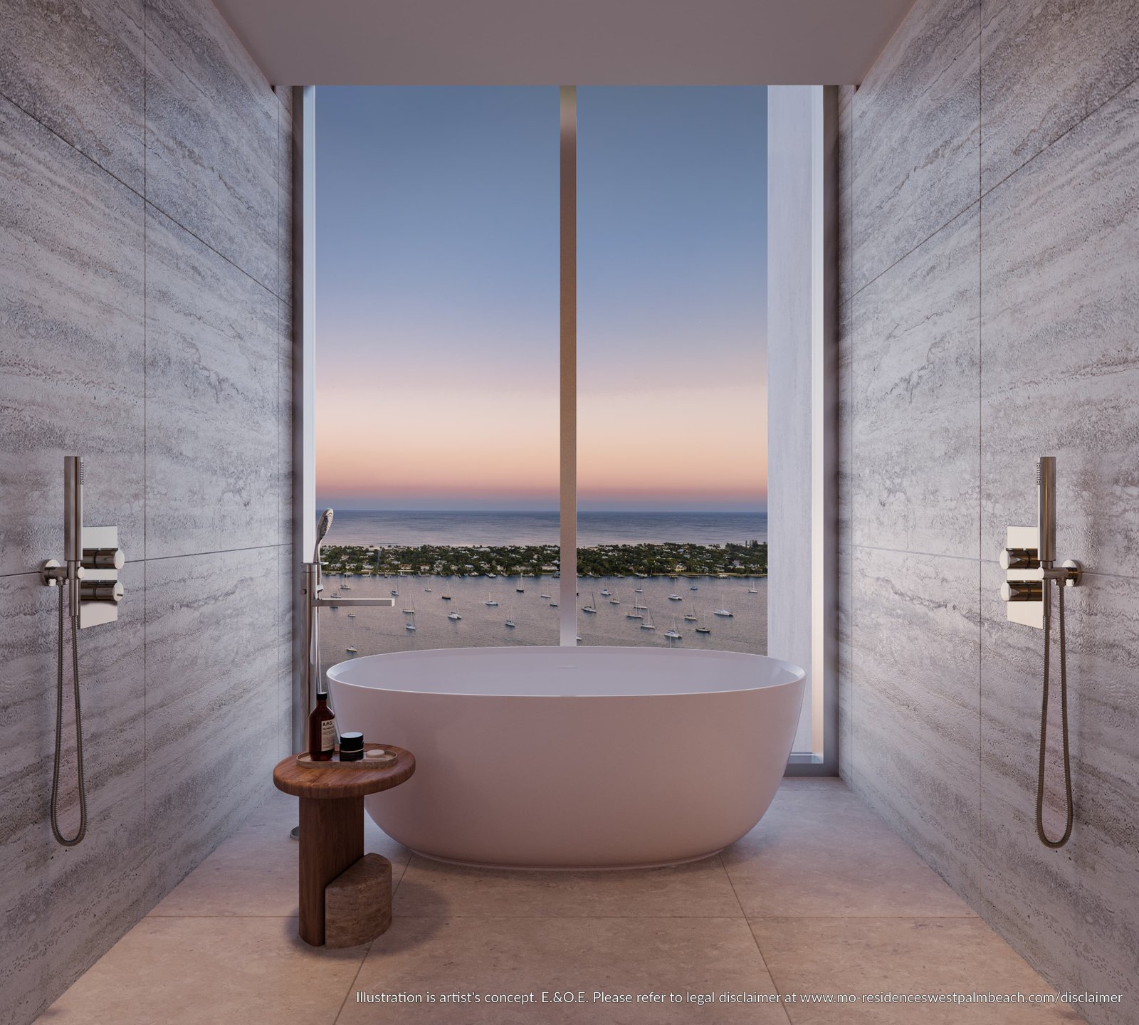 Mandarin Oriental Residences West Palm Beach — primary bathroom soaking tub