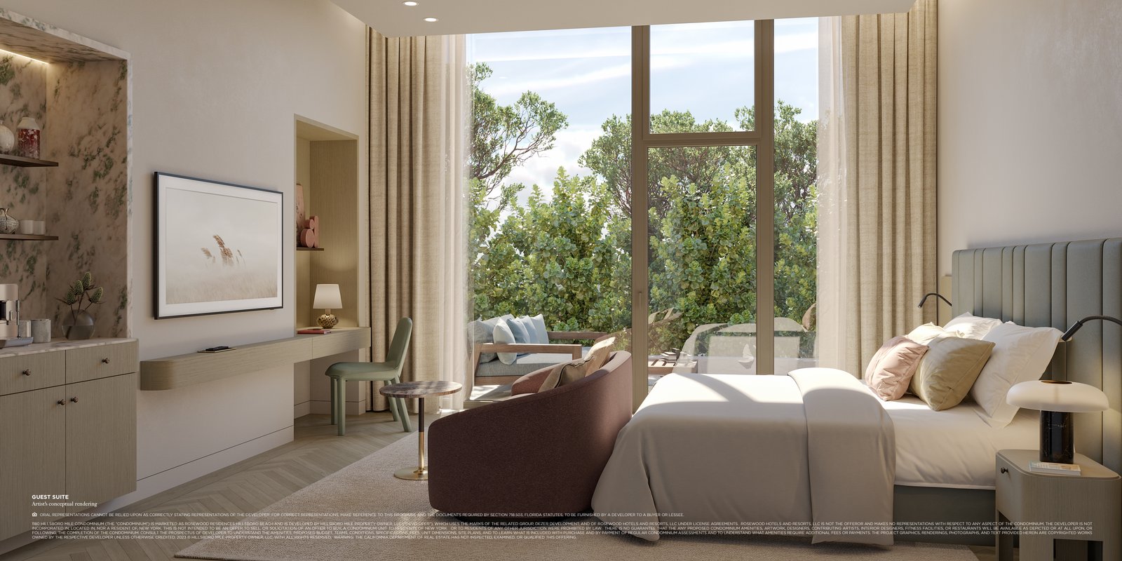 Rosewood Residences guest suite