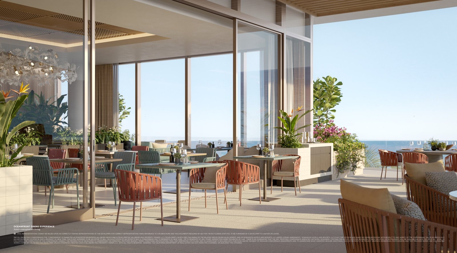 Rosewood Residences oceanfront dining