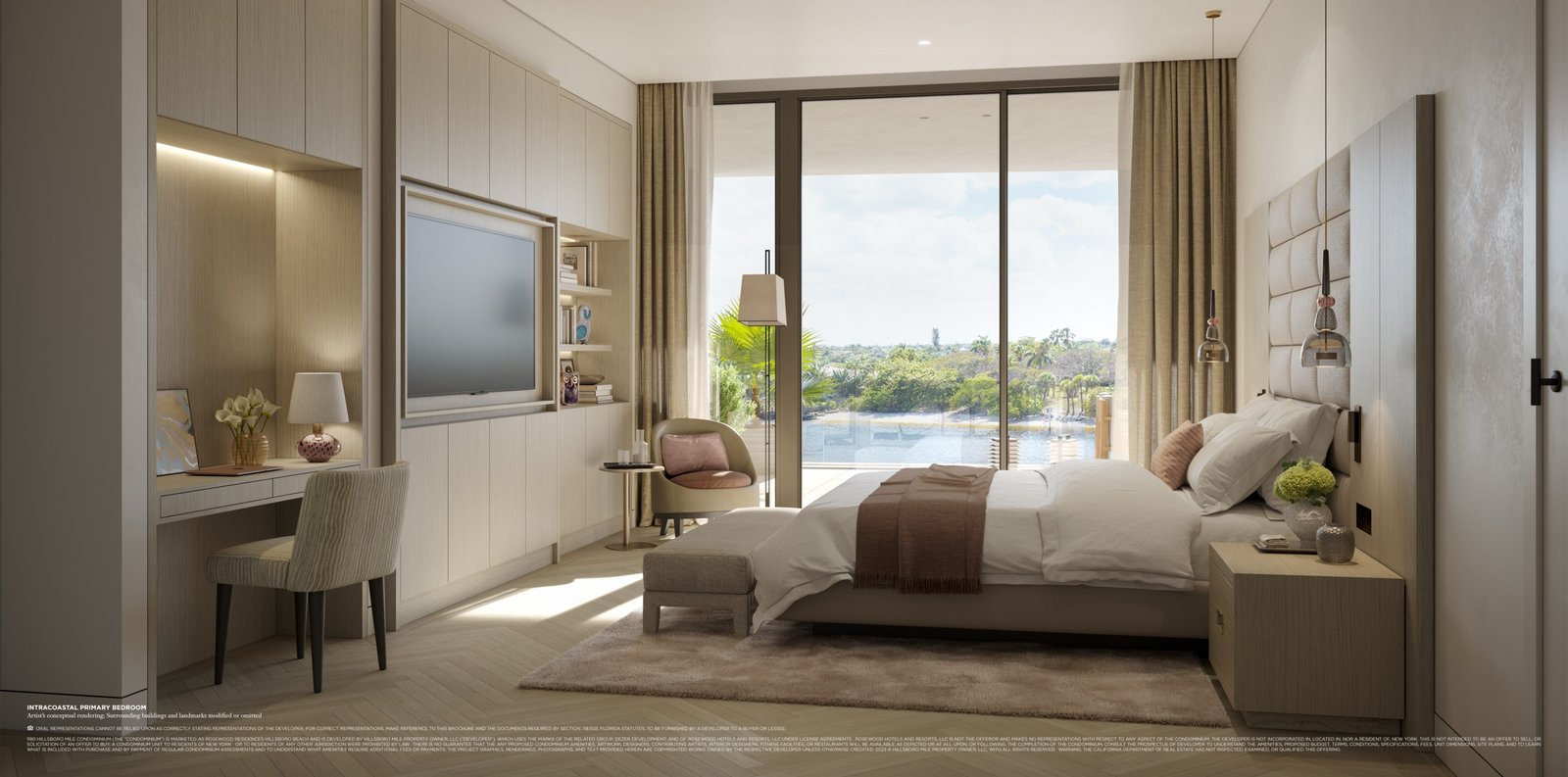 Rosewood Residences primary bedroom