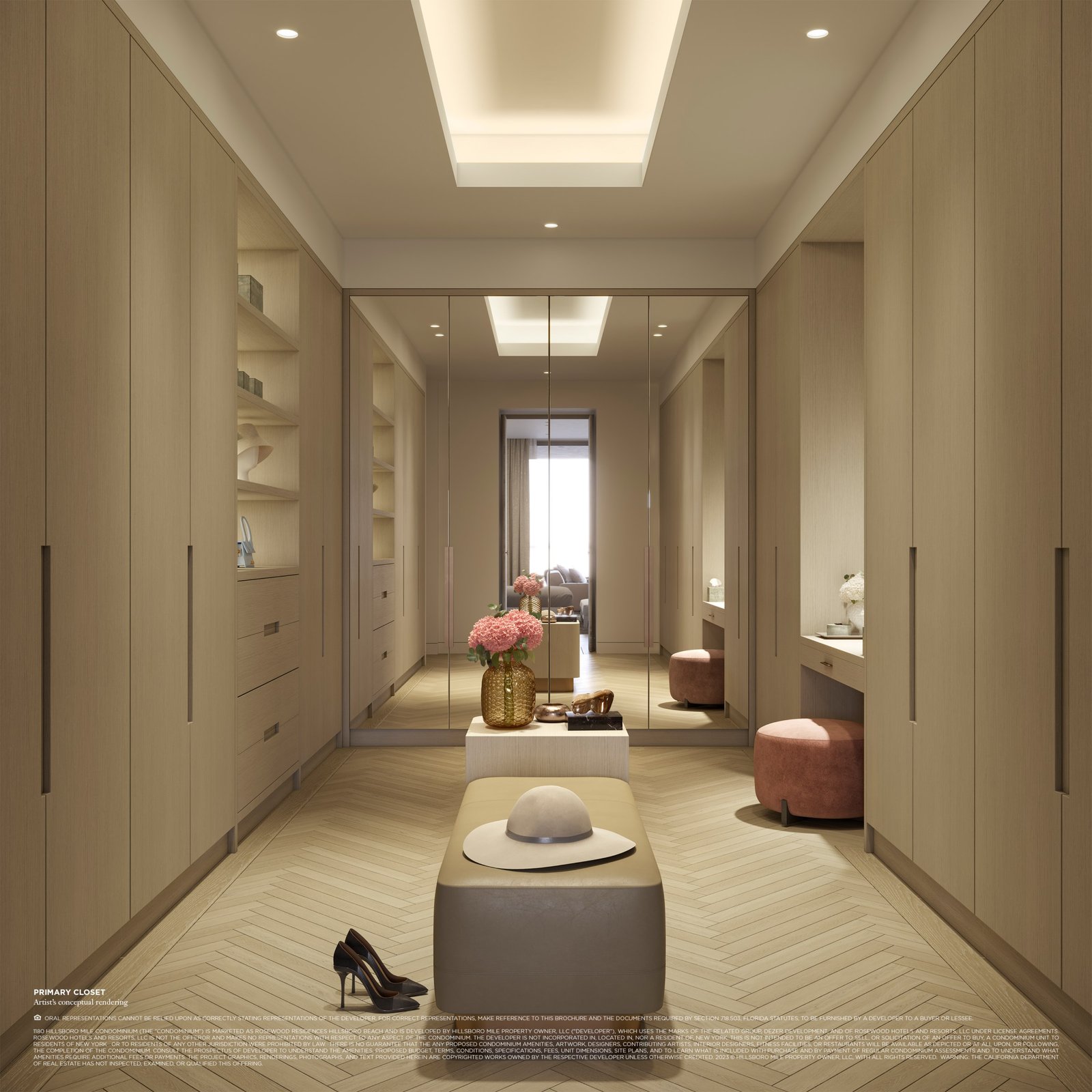 Rosewood Residences primary closet