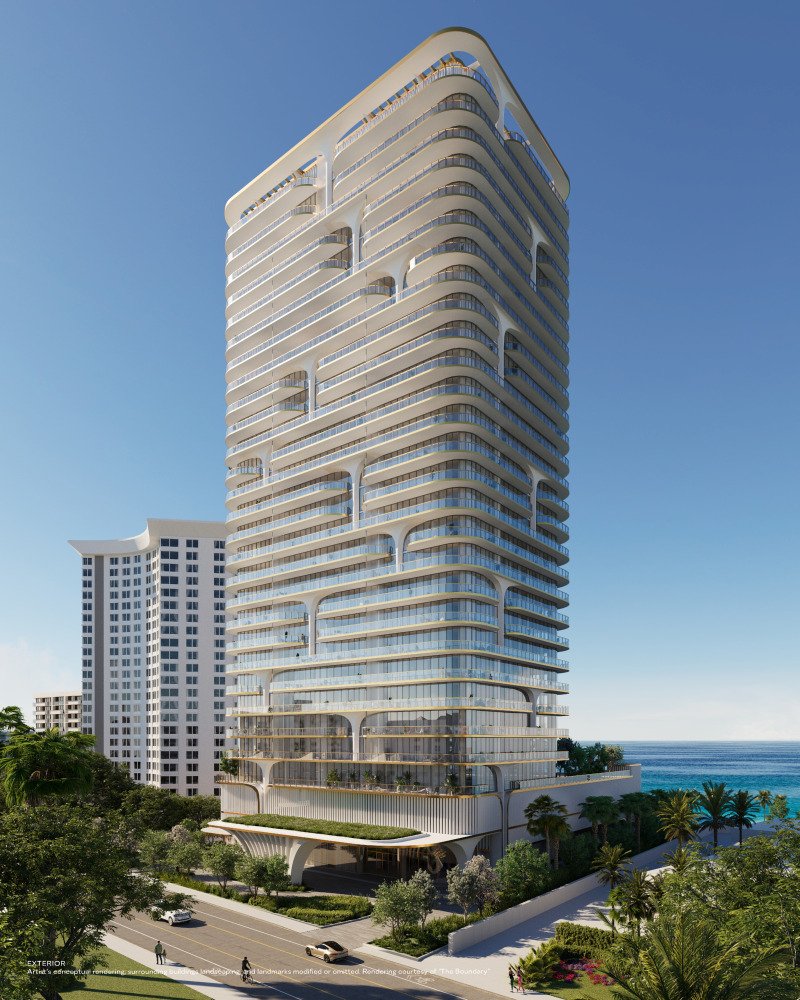 Waldorf Astoria Residences Pompano Beach — tower along A1A