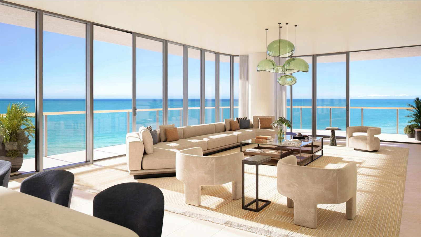 Waldorf Astoria Residences Pompano Beach — residence living room
