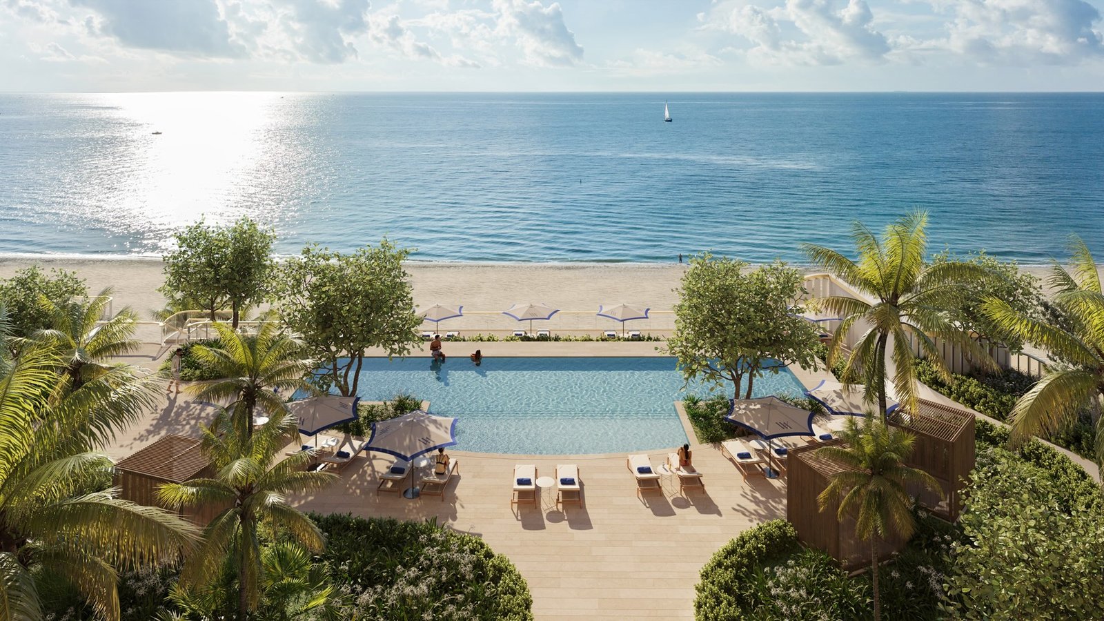 Waldorf Astoria Residences Pompano Beach — oceanfront pool deck