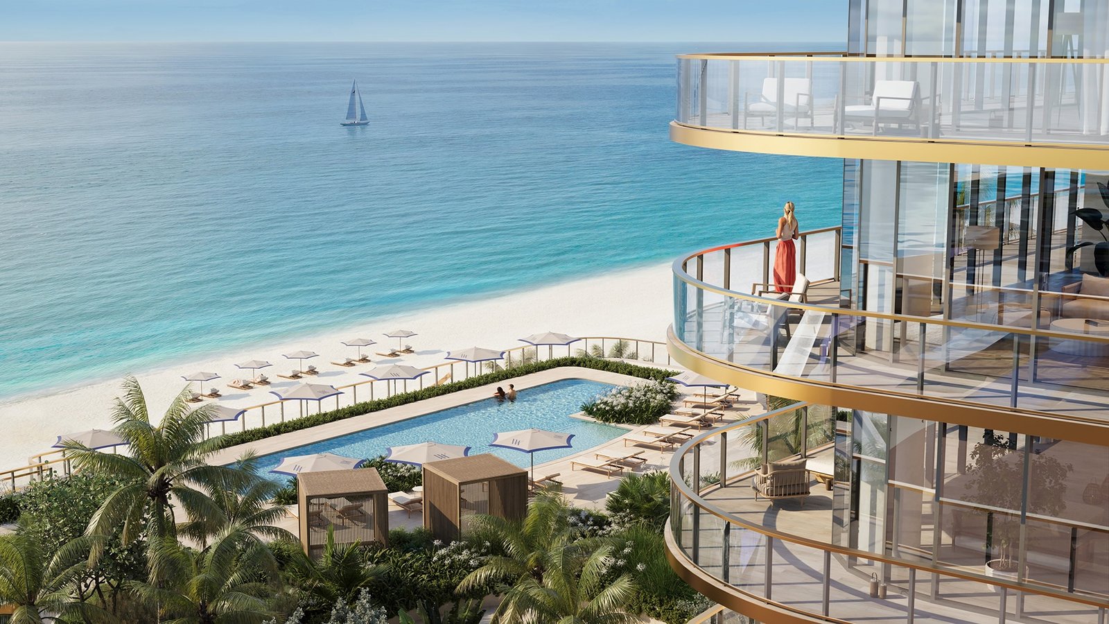 Waldorf Astoria Residences Pompano Beach oceanfront balcony